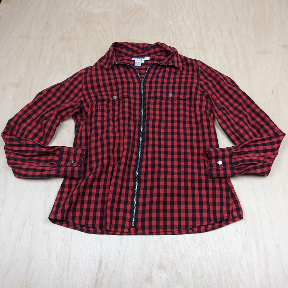Tracy M., Lumberjack Plaid, Zip Up Shacket (S)